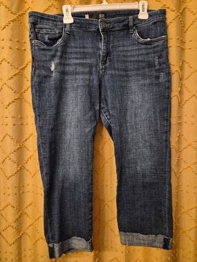 Kut from the Kloth Dark Wash Cropped Straight Jeans